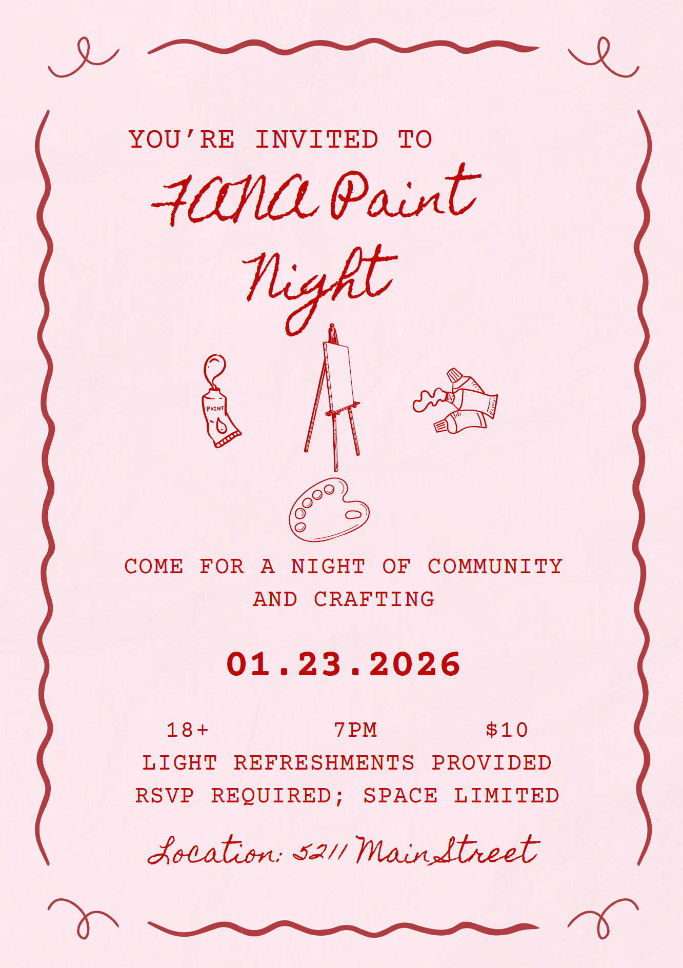 FANA paint night 2026